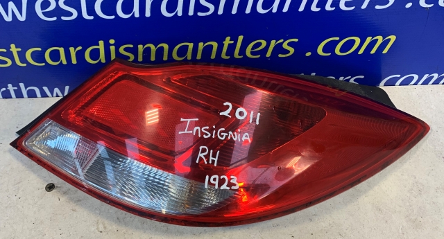 OPEL INSIGNIA 2.0 CDTI EXCLUSIVE 157 157BHP 5DR 160 160 2008-2012 TAIL LIGHT - RH  2008,2009,2010,2011,2012      Used