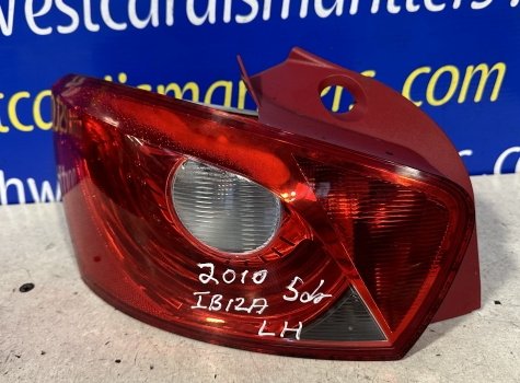 SEAT IBIZA S AIR CONDITIONING 2008-2012 TAIL LIGHT - LH  2008,2009,2010,2011,2012      Used