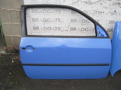 VW LUPO 3 DR HATCHBACK 1998-2005 DOOR - BARE (FRONT DRIVER SIDE) BLUE