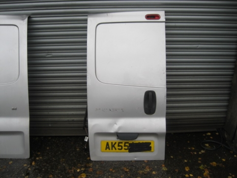 NISSAN PRIMASTAR VAN 2001-2006 REAR VAN DOOR BARE (PASSENGER SIDE) SILVER