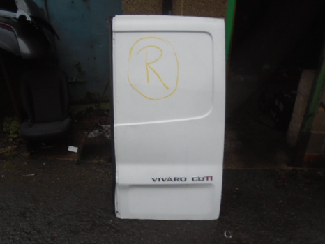 VAUXHALL VIVARO 2700 CDTI SWB PANEL VAN (X83) 2006-2014 DOOR - BARE (REAR DRIVER SIDE) WHITE
