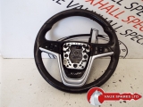 VAUXHALL INSIGNIA 5 DOOR HATCHBACK 2009-2017 STEERING WHEEL (LEATHER) 2009,2010,2011,2012,2013,2014,2015,2016,2017VAUXHALL INSIGNIA 09-17 LEATHER STEERING WHEEL WITH CONTROLS 13316547 10540      Used