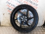 HYOSUNG GT 125 RC 2009-2018 FRONT WHEEL WITH BRAKE DISC + HUB 2009,2010,2011,2012,2013,2014,2015,2016,2017,2018HYOSUNG GT 125 RC 09-18 FRONT WHEEL WITH BRAKE DISC + HUB 17 INCH 110-70-17      Used