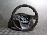VAUXHALL INSIGNIA ELITE NAV CDTI E5 4 DOHC HATCHBACK 5 Door 2008-2017 STEERING WHEEL (LEATHER) 2008,2009,2010,2011,2012,2013,2014,2015,2016,2017Leather Steering Wheel Insignia 13316548 Multi Function Steering Wheel Brown 13316548      GOOD