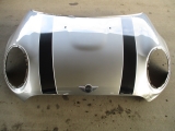 MINI R56 2 DOOR COUPE 2007-2010 BONNET 2007,2008,2009,2010MINI R55 R56 R57 BONNET BARE SILVE/GREY WITH STRIPES NEEDS PAINTING       Used