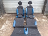 MINI R56 HATCHBACK 2007-2013 SET OF SEATS 2007,2008,2009,2010,2011,2012,2013MINI R56 COOPER S LEATHER/CLOTH BLUE SEATS WITH TRIMS FRONT REAR FULL SET  N/A      Used