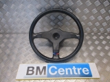 BMW E30 3 SERIES 2 DOOR COUPE 1982-1994 STEERING WHEEL (LEATHER) 1982,1983,1984,1985,1986,1987,1988,1989,1990,1991,1992,1993,1994BMW E30 3 SERIES M-TECH 1 385MM LEATHER STEERING WHEEL 316 318 320 323 325 M3 KBA70074 9058694 1155295     Used