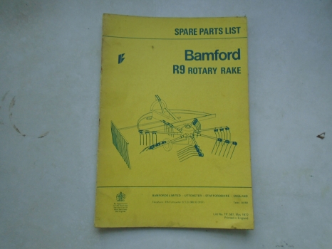 Westlake Plough Parts – Kuhn Bamford R9 Rotary Rake Spare Parts List 