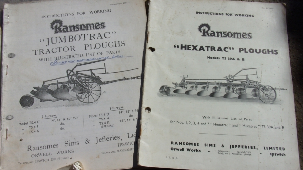 Westlake Plough Parts – Ransomes Plough Tractor Plough Parts List Books 