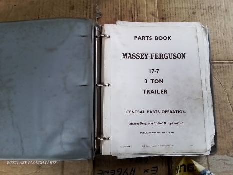 Westlake Plough Parts – Massey Ferguson Parts Manual 17-7 3 Ton Trailer 