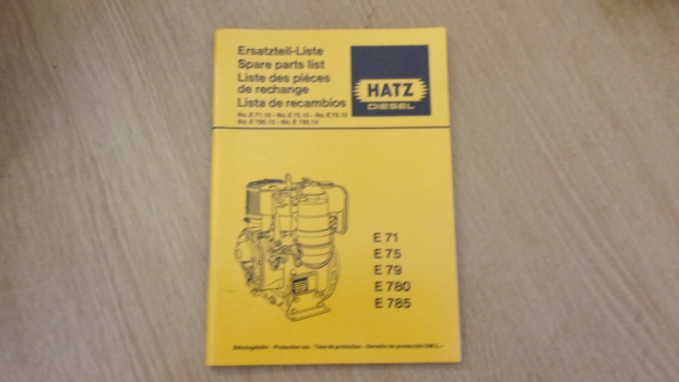Westlake Plough Parts – Hatz Diesel E71 E75 E79 E780 E785 Parts List 