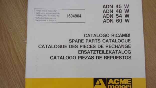 Westlake Plough Parts – Acme Motori Adn45w Adn48w Adn54w Adn60w Parts Book 