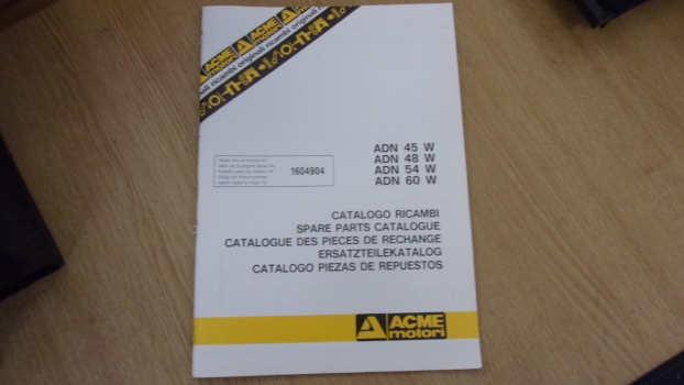 Westlake Plough Parts – Acme Motori Adn45w Adn48w Adn54w Adn60w Parts Book 