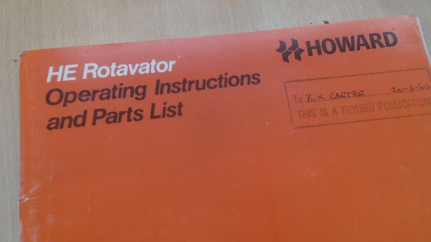 Westlake Plough Parts – Howard Rotavator He Rotavator Instructions & Parts List 