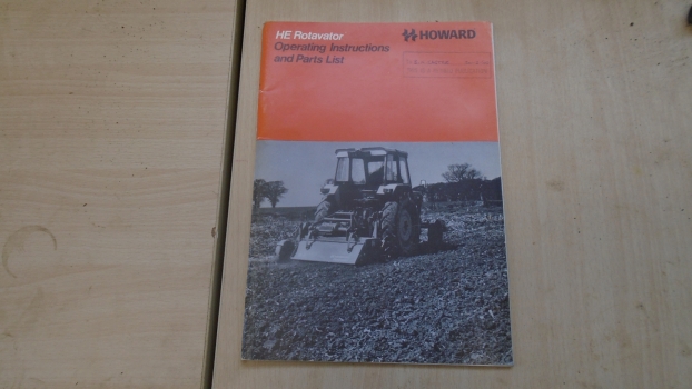 Westlake Plough Parts – Howard Rotavator He Rotavator Instructions & Parts List 