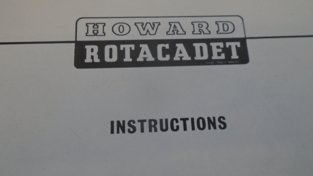 Westlake Plough Parts – Howard Rotavator Rotacadet Instructions Leaflet 
