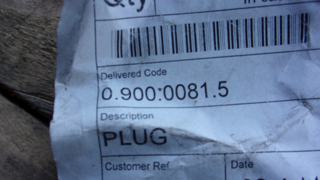 Westlake Plough Parts – Deutz Fahr Tractor Implement Combine Plug 090000815 X1 