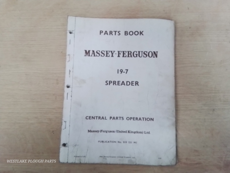 Westlake Plough Parts – Massey Ferguson Parts Manual 19-7 Spreader 