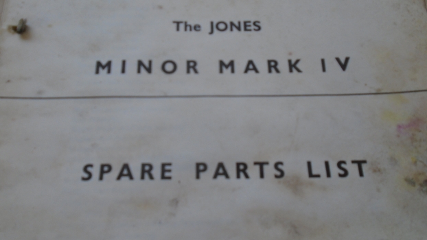 Westlake Plough Parts – The Jones Baler Minor Mark Iv Spare Parts List 