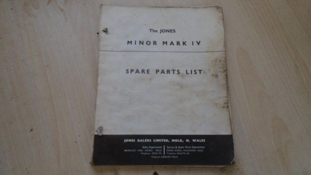 Westlake Plough Parts – The Jones Baler Minor Mark Iv Spare Parts List 