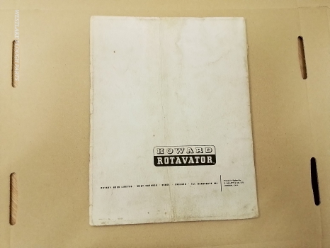 Westlake Plough Parts – Howard Rotavator Rotavation 1958 Promo Book 