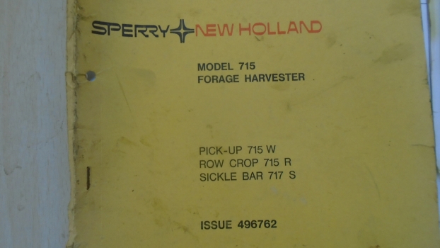 Westlake Plough Parts – Sperry New Holland Model 715 Forage Harvester Parts Catalog 