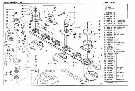 Westlake Plough Parts – VICON DMP2400 DISC MOWER SPARE PARTS LIST 