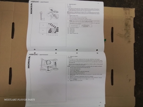 Westlake Plough Parts – Honda Shop Manual HRB425C 