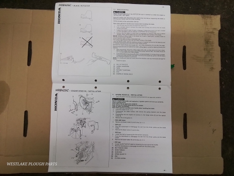 Westlake Plough Parts – Honda Shop Manual HRB425C 