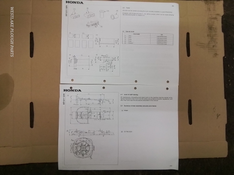 Westlake Plough Parts – Honda Shop Manual HF1211 