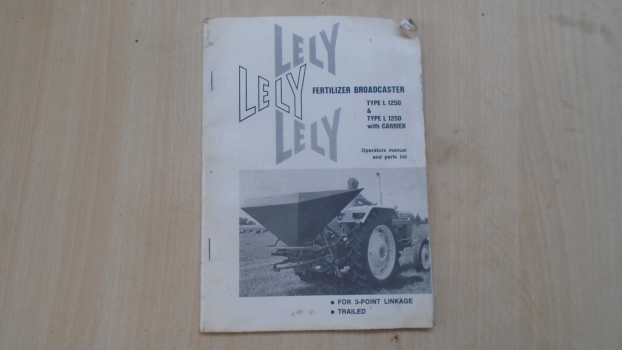 Westlake Plough Parts – Lely Fertilizer Broadcaster Type L 1250 Manual 