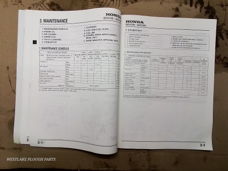 Westlake Plough Parts – Honda Shop Manual GCV135 . GCV160 