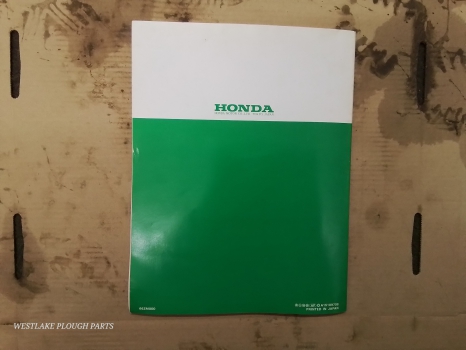 Westlake Plough Parts – Honda Shop Manual GCV135 . GCV160 