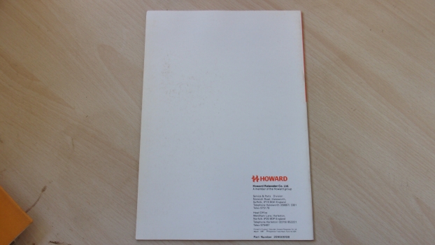 Westlake Plough Parts – Howard Rotavator Dragon Operating Instructions Book (a) 