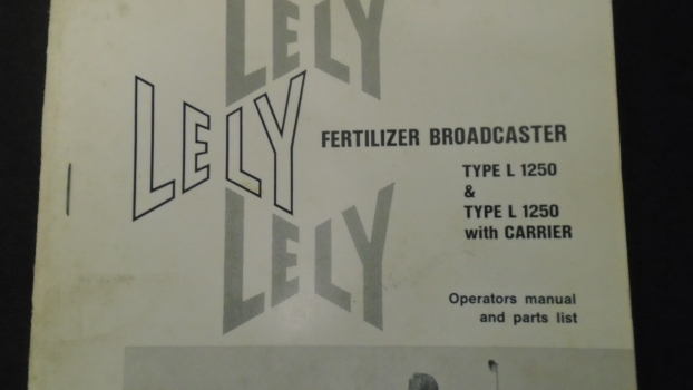 Westlake Plough Parts – Lely Fertilizer Broadcaster Type L1250 Manual And Parts List 