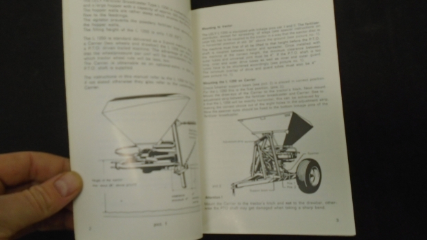 Westlake Plough Parts – Lely Fertilizer Broadcaster Type L1250 Manual And Parts List 