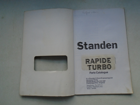 Westlake Plough Parts – Standen Rapide Turbo Handbook 