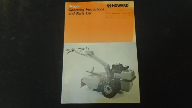 Westlake Plough Parts – Howard Rotavator Dragon Parts List & Instructions 