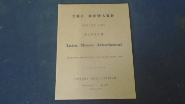Westlake Plough Parts – Howard Rotavator Bantam Lawn Mower Attachment Instructions 
