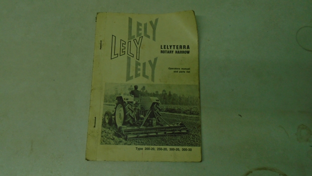 Westlake Plough Parts – Lely Rotary Harrow Manual & Parts List 