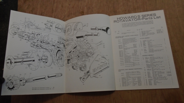 Westlake Plough Parts – Howard Rotavator S Series Parts List Fold Out 