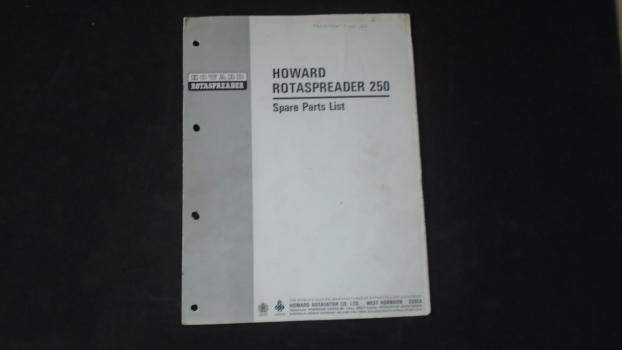 Westlake Plough Parts – Howard Rotaspreader 250 Parts List 