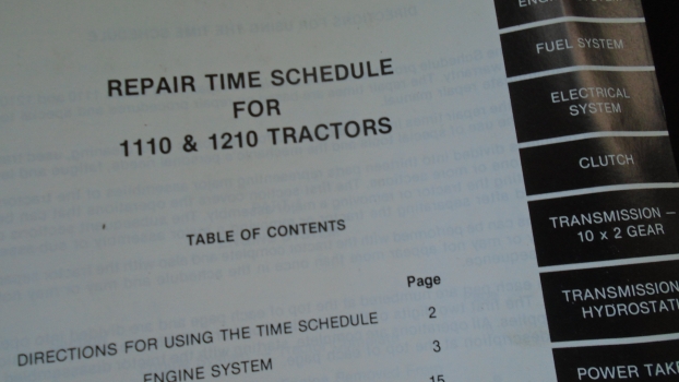 Westlake Plough Parts – Ford Tractor 1110 1210 Repair Time Schedule 