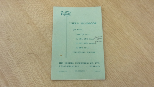 Westlake Plough Parts – Villers Book Mark 7 10 12 15 Four Stroke Engines Handbook 