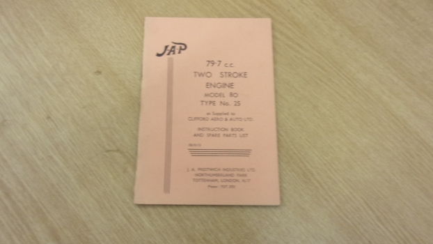 Westlake Plough Parts – Jap Book 79.7cc Two Stroke Engine Model 80 Type No 25 
