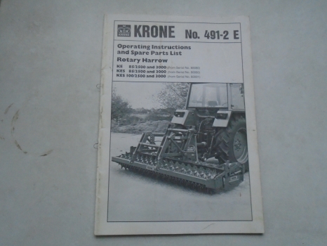 Westlake Plough Parts – Krone Rotary Harrow No.491-2e Manual 