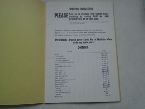 Westlake Plough Parts – Bamford Fsl1 Manure Spreaders Parts List 