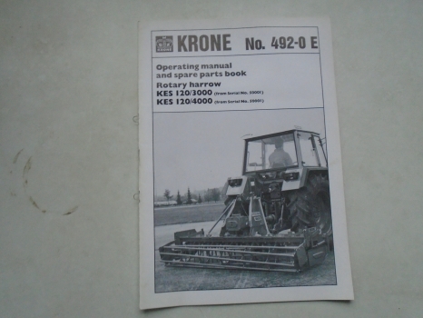 Westlake Plough Parts – Krone Rotary Harrow Kes 120/3000/4000 Parts Manual 