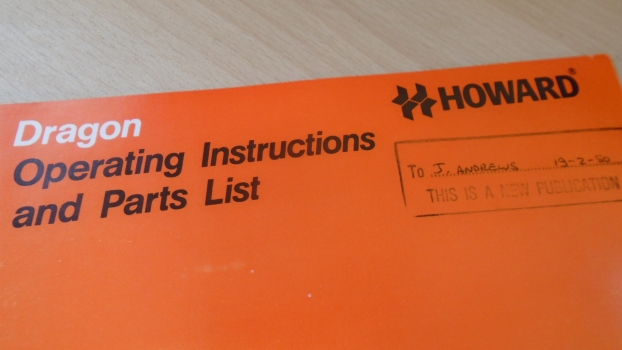 Westlake Plough Parts – Howard Book Dragon Instructions & Parts List 