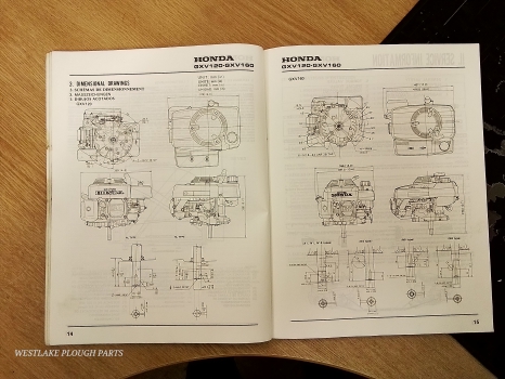 Westlake Plough Parts – Honda Shop Manual GXV120 . GXV160 
